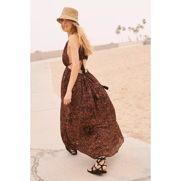 Free People Holy Smokes Printed Maxi Dress - Picture 2 of 12